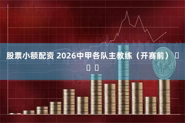 股票小额配资 2026中甲各队主教练（开赛前） ​​​